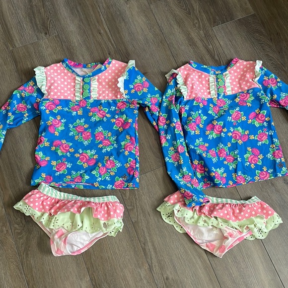 Matilda Jane two piece rashguard swim suits - Picture 1 of 5
